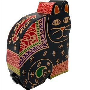 Handmade Leather Cat Bank - Decorative Art 😻😺